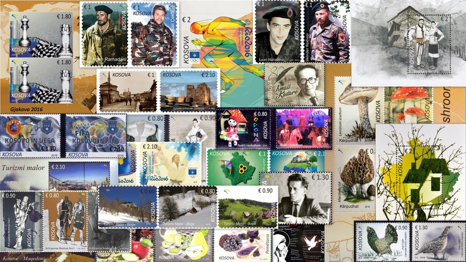 Kosovo Stamps 2016. Complete year all issues. Set and Souvenir sheet. MNH - Image 1 of 1