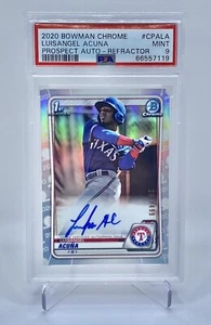 Luisangel Acuna 2020 Bowman Chrome 1st Auto RC Refractor /499 #CPA-LA - PSA 9 - Picture 1 of 2