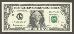 United States of America 1 Dollar 1999; UNC; F-1925L; Washington; San Francisco - Picture 1 of 2