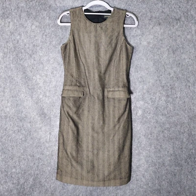 Vestido Banana Republic Mujer 0 Lana Seda Vaina Bolsillos Oficina Carrera Negocios Foto 1 de 4