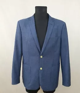 MOODS OF NORWAY MENS WOOL SILK BLUE BLAZER size EU-54 UK-44 - Picture 1 of 9