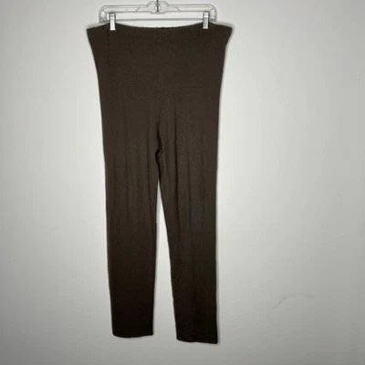 Donna Karan New York Leggings Womens Large Taupe Cashmere Blend Stretch Pants - Image 1 of 4