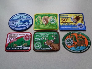 2020 - 2025 MICHIGAN SUCCESSFUL DNR DEER HUNTING PATCHES - TURKEY - BEAR - ELK - Picture 1 of 1