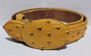 Donaldo Western Wear Yellow Crocodile Belt Leather Fits 28 Made In Mexico - Picture 1 of 13