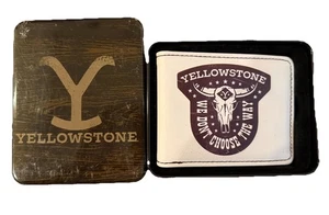 NIB Buckle-Down Men's Bi-fold Wallet -  Yellowstone Dutton Ranch With Tin - Picture 1 of 7