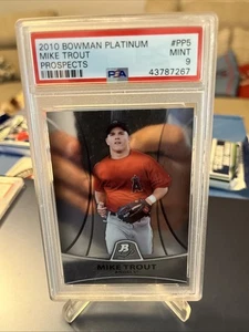 2010 Bowman Platinum Prospects Mike Trout Rookie PSA 9 - Picture 1 of 3