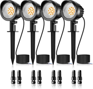 7W Low Voltage LED Landscape Lights 800LM 12V Outdoor Landscape Lighting 2700K W - Picture 1 of 12