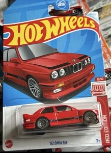 Hot wheels 1/64 🇨🇵 92 BMW M3 Target Red Édition Mainline 2025 #10/12 - Picture 1 of 1