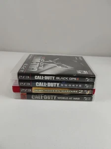 Call of Duty PS3 4 Game Lot Black Ops 2,Ghosts Modern Warfare 2,World At War CIB - Picture 1 of 9