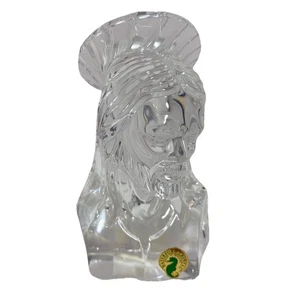 Waterford 2000 Christianity Lord Crystal Jesus Figurine Bust W/ Sticker Heavy - Picture 1 of 7