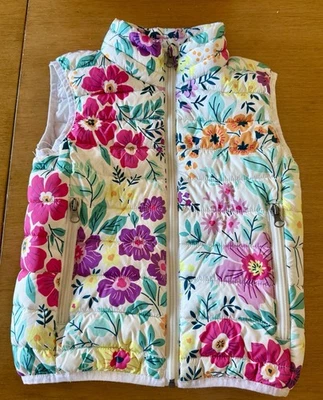 Boulder Gear Girls Size 4 Puffer Vest Jacket Floral Flowers Ski Best - Image 1 of 4