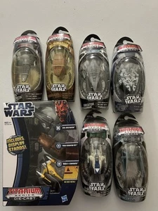 2005 2006 Star Wars Titanium Series Die-Cast Lot of 9 Action Figure Vehicles - Bild 1 von 9