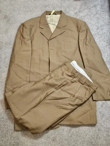 Size 46 Gerardo Mastellone Suit Jacket And Pants Mens Brown Wool Made In Italy  - Picture 1 of 13