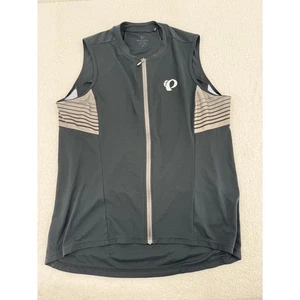 Pearl Izumi Black Front Zipper Striped Sleeveless Cycling Vest Womens XXL - Picture 1 of 7