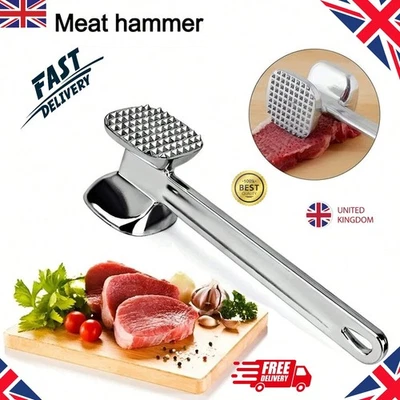 Meat Mallet Tenderizer Steak, Beef, Chicken Hammer Kitchen Tool UK