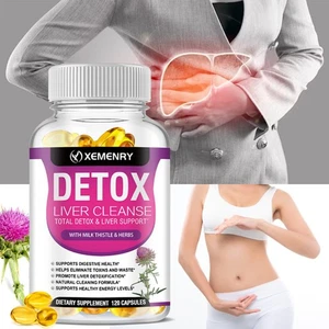 Fórmula de desintoxicación de colon y reparación de limpieza hepática-cardo lácteo, diente de león, soporte hepático - Imagen 1 de 14