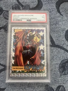 1992 Wizard Magazine Spawn Prismatic Border # 1 PSA 7 - Picture 1 of 2