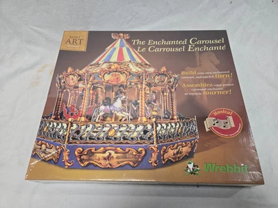 BUILT ART COLLECTION – THE ENCHANTED CAROUSEL MUSICAL WREBBIT 3D PUZZLE – TURNS - Image 1 of 4