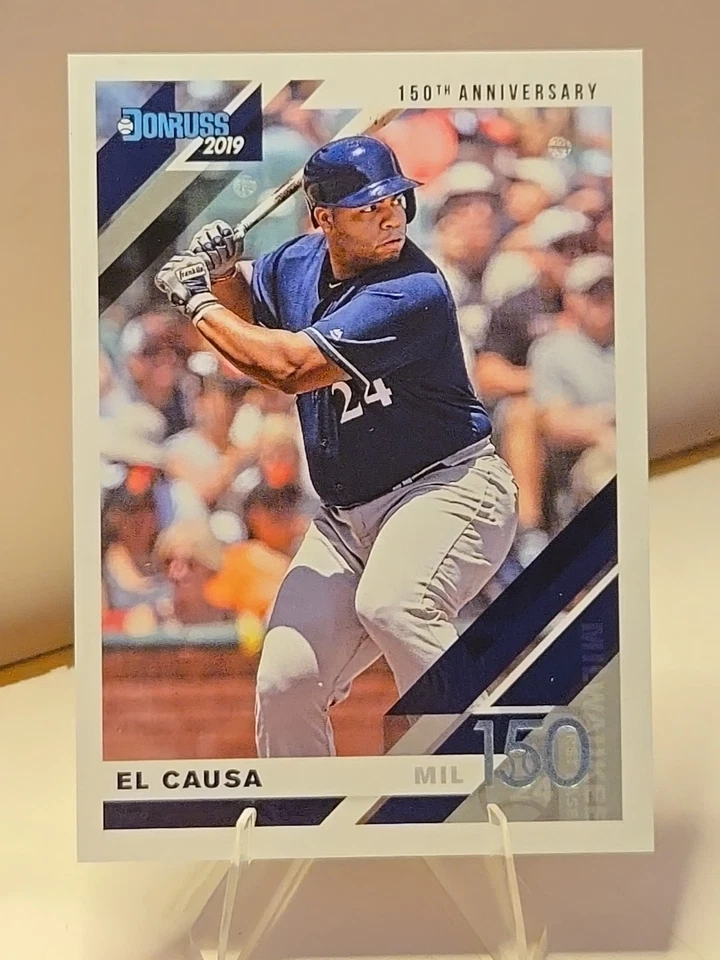 2019 Panini Donruss Variation 150th Anniversary /150 Jesus Aguilar #166 - Image 1 of 2