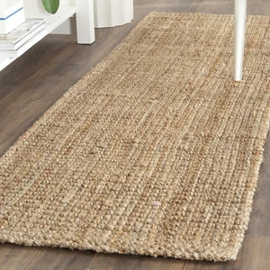 Naturfaser Kollektion Läufer Teppich - 2 Fuß 3 Zoll x 7 Fuß, Naturbraun, Handgefertigte Jute... - Bild 1 von 7