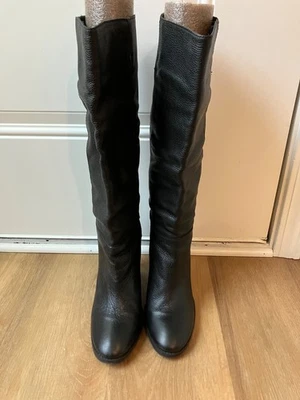 Botas de tacón alto Matisse negras Raquel para mujer talla 9M cuero granulado negro Foto 1 de 4