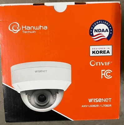 Hanwha Techwin ANV-L6082R 2MP PoE IR IP Dome Full HD Security Camera 3.3~10.3mm - Image 1 of 4