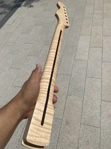 AAAA Satin burlywood Stainless 22frets Strat Flame Maple electric guitar neck - Picture 1 of 9