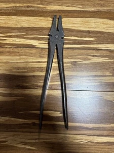 Vintage J.M. King & Co. Button Steel Wire Cutting Pliers 10" Fence Lineman - Picture 1 of 5