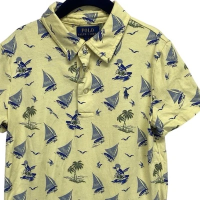 Polo Ralph Lauren Shirt Boys Size S(7) Polo Bear 100%Cotton Polo Shirt Nautical - Image 1 of 4