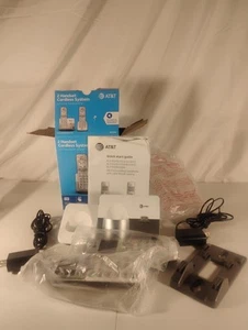 AT&T Blanco EL51203 2 Auriculares Inalámbrico Sistema de Teléfono Doméstico Identificador de Llamadas PROBADO FUNCIONA - Imagen 1 de 4