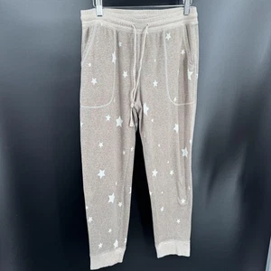 Live Love Lounge Hose Damen L braun weiß Sternenmuster Kordelzug weich kuschelig - Bild 1 von 9