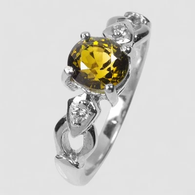 Glittering Green Tourmaline Oval 1.32Ct 925 Sterling Silver Handmade Fine Rings - Image 1 of 4