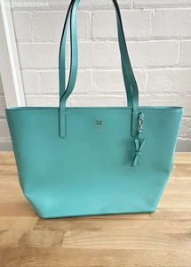 Kate Spade New York Aqua/Teal leather tote - Size M - Picture 1 of 11