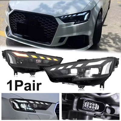 Paar LED Scheinwerfer RS Stil Nachrüstsatz für Audi A3 8V 2017-19 Original Xenon - Bild 1 von 4