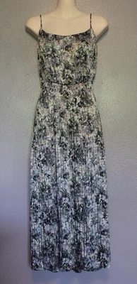 Vestido Midi Vince Pintado Floral Acordeón Plisado Camisola Tirantes XS Foto 1 de 4