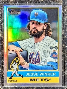 Jesse Winker- 2025 Topps Heritage Chrome Refractor SP #468. New York Mets. - Imagen 1 de 2