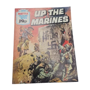 Battle No 1414 Up The Marines 20p Cover Fleetway Picture Library Comic 1980 - Picture 1 of 8