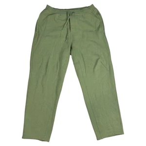 Lululemon Mens Wide Leg Sweatpants Green Drawstring Button Fly Size L - Picture 1 of 8