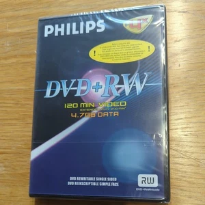 Philips DVD+RW Rewritable Discs 4.7 GB, 120 Minutes 1-4 speed - Picture 1 of 7
