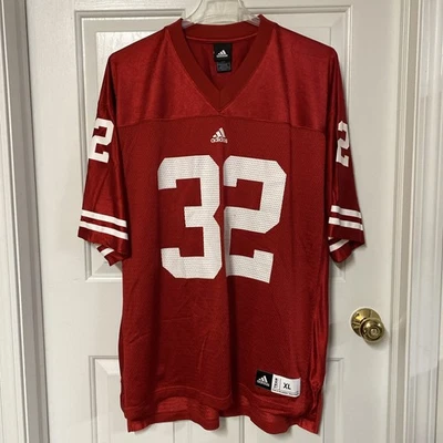 Wisconsin Badgers NCAA Football #32 Adidas Jersey Home Red Mens Size XL - Image 1 of 4
