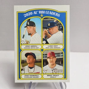 Topps Heritage 2020 AL RBI Leaders (Abreu / Voit / Ramírez / Trout) #88 - Imagen 1 de 2