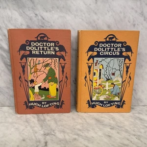LOT of 2: Doctor Dolittle’s Return and Doctor Dolittle’s Circus Hugh Lofting HCs - Picture 1 of 13