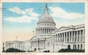 Washington DC US Capitol cartolina d'epoca - Foto 1 di 2