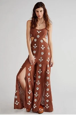 Комбинезон без рукавов с вырезом Free People Geo Daze с ланевыми глазами — Appx размер L/XL - Изображение 1 из 4