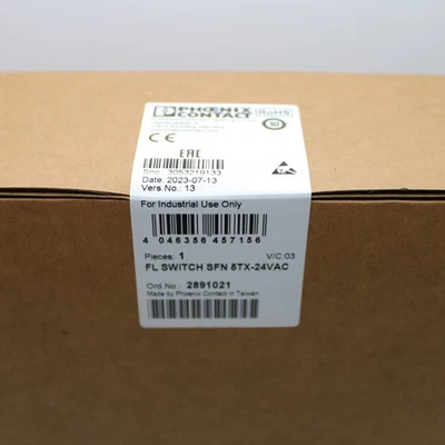 Phoenix Contact 24VDC 5-Port Ethernet Switch 2891021 FL SWITCH SFN 5TX-24VAC - Image 1 of 2