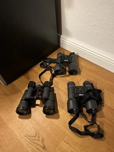 3x Fernglas Konvolut 8 x 40 Falcon & Optus  schwarz mit Band gebraucht - Bild 1 von 10