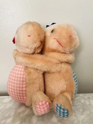 Russ Luv Pets Turtle Plush 8" Stuffed Animals Vintage 1979 Love Girl & Boy Hugs - image 1 of 4