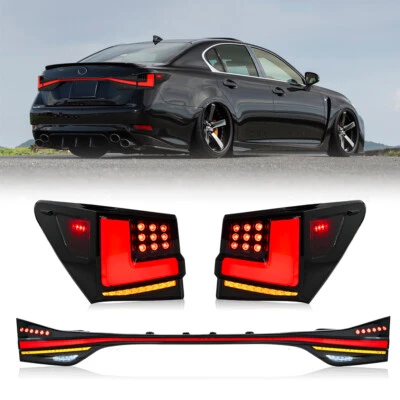 Luces traseras LED + Conjunto de lámpara de maletero humo para Lexus GS350 GS200t GSF 2012-2020 Foto 1 de 4