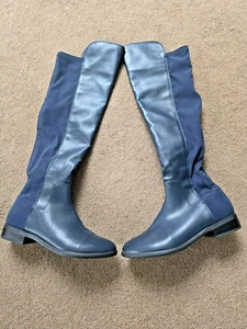 Next Ladies size 39 Navy knee length boots - Picture 1 of 5