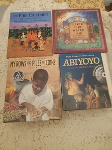 African Children Picture Reading Book Lot Illustrated Collector Scott King Award - Picture 1 of 21